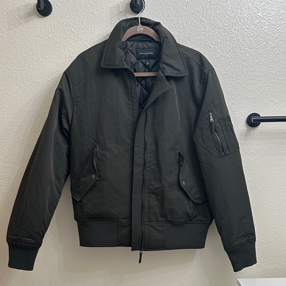 Banana Republic Olive Bomber Jacket